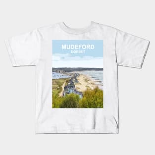 Mudeford Dorset. Christchurch. Travel poster. Gift. Kids T-Shirt